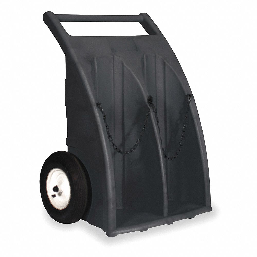 GAS CYLINDER HAND TRUCK, 2 CYLINDER/500 LB CAPACITY, SPARK/CORROSION-RESISTANT, STRAP, 45½ X 30 IN