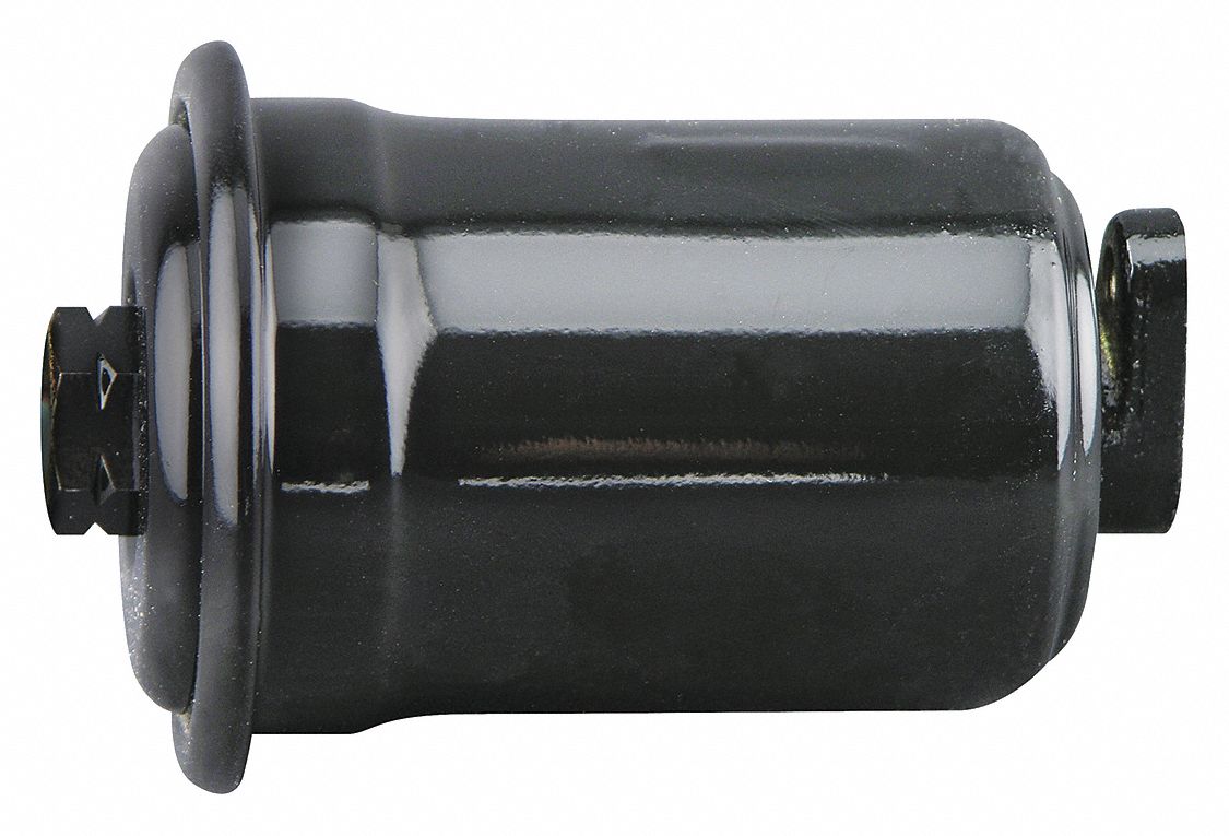 Fuel Filter: In-Line, 2 3/4 in Outside Dia, Cellulose, Hyundai, 4 1/8 in Overall Ht
