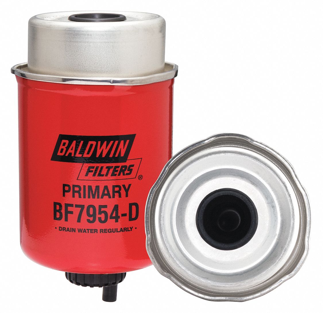 Fuel Filter: Cartridge, 5 3/4 in Overall Lg, 3 1/2 in Outside Dia, Cellulose