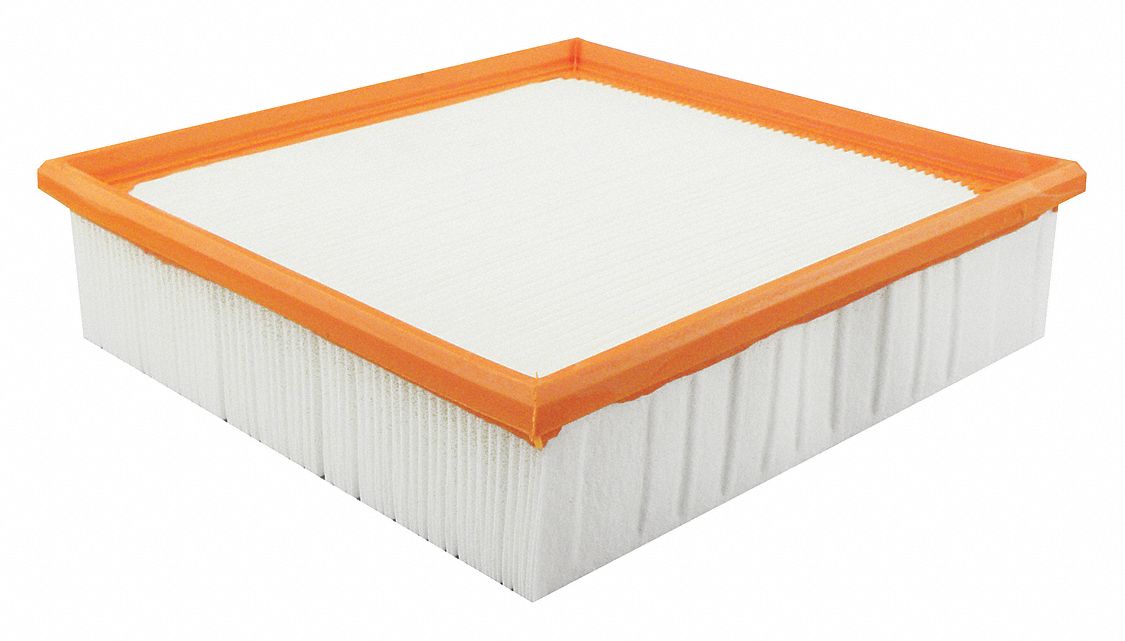 Automotive Air Filter: Panel, Engine, Square, Panel, 8 3/8 in Overall Lg, PA2208