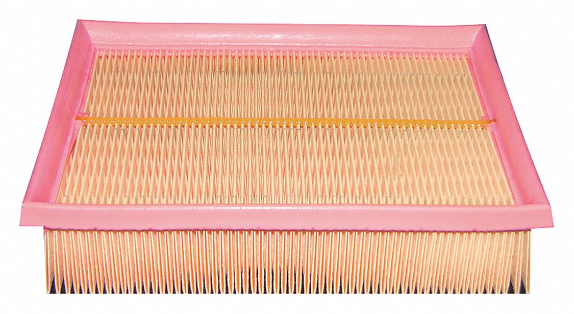 Automotive Air Filter: Panel, Engine, Rectangular, Panel, 8 13/32 in Overall Lg