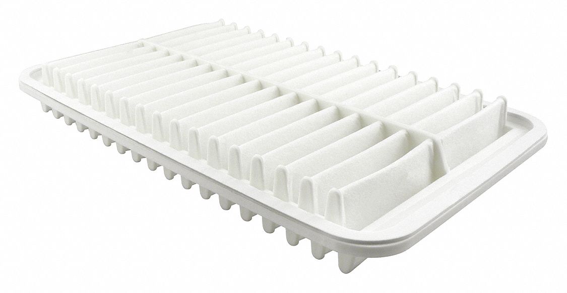 Automotive Air Filter: Panel, Engine, Rectangular, Panel, 12 17/32 in Overall Lg