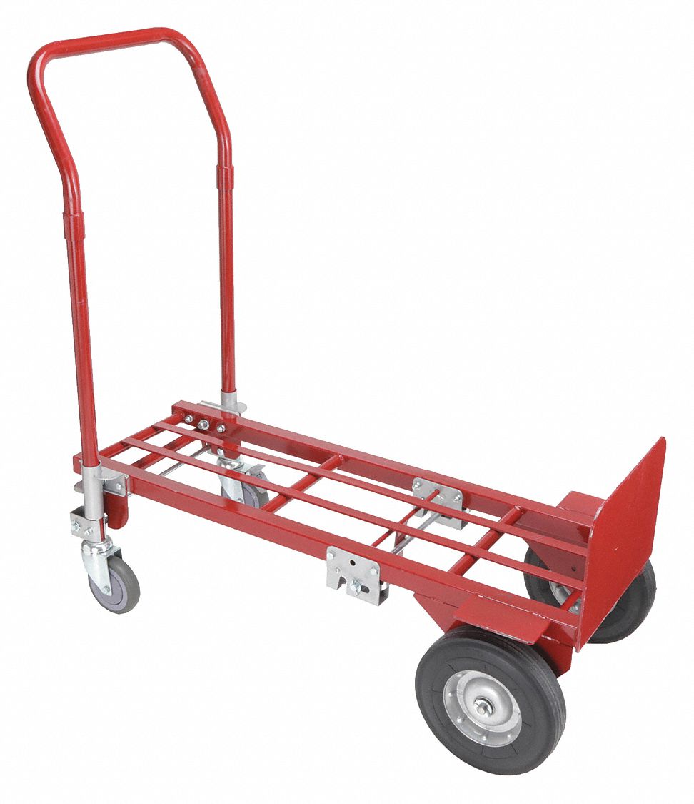 CONVERTIBLE HAND TRUCK, 14 IN X 8 IN, 42½ IN X 13¾ IN X 12 IN, SEMIPNUEMATIC RUBBER