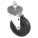 REPLACEMENT CASTER FOR WIRE SHELVING, 6 3/32 IN, RUBBER, ZINC PLATED, SWIVEL, STEEL, CASTER