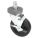 REPLACEMENT CASTER FOR WIRE SHELVING, 6 3/32 IN, RUBBER, ZINC PLATED, SWIVEL, STEEL, CASTER