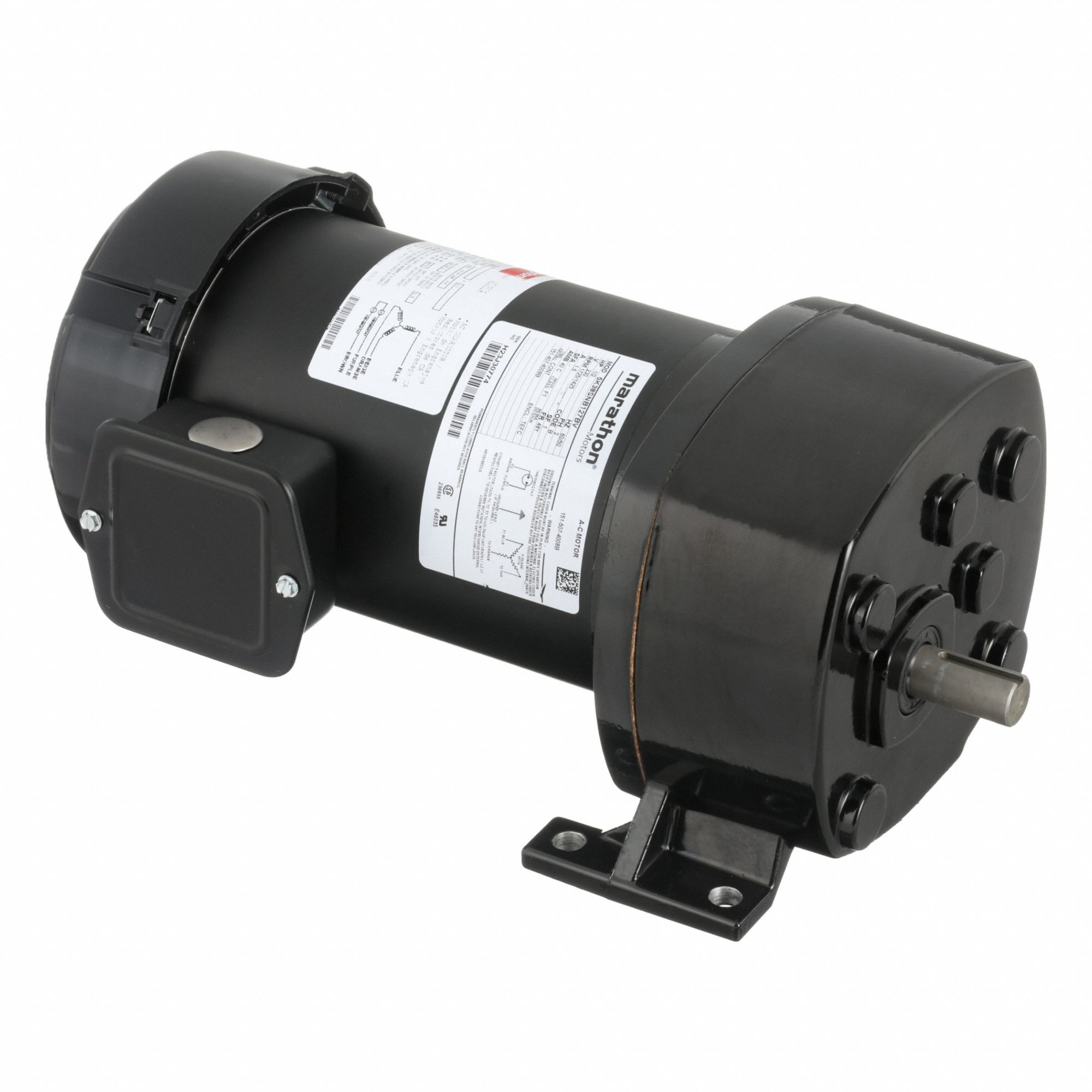 AC Gearmotor: Parallel, Single Output Shaft, 3-Phase, TEFC, 29 RPM, 941 in-lb Max Torque