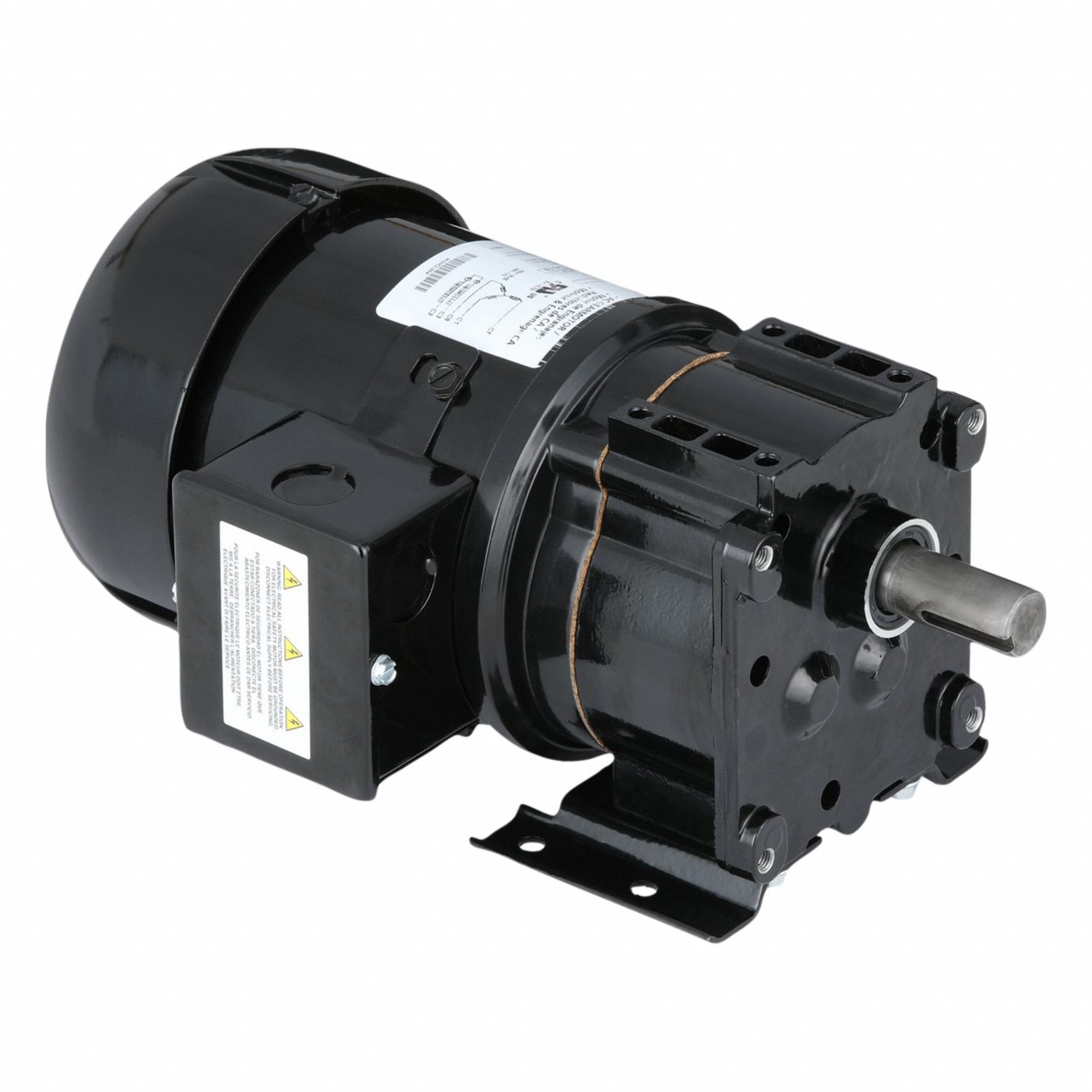 AC Gearmotor: Parallel, Single Output Shaft, 3-Phase, TEFC, 60 RPM, 244 in-lb Max Torque