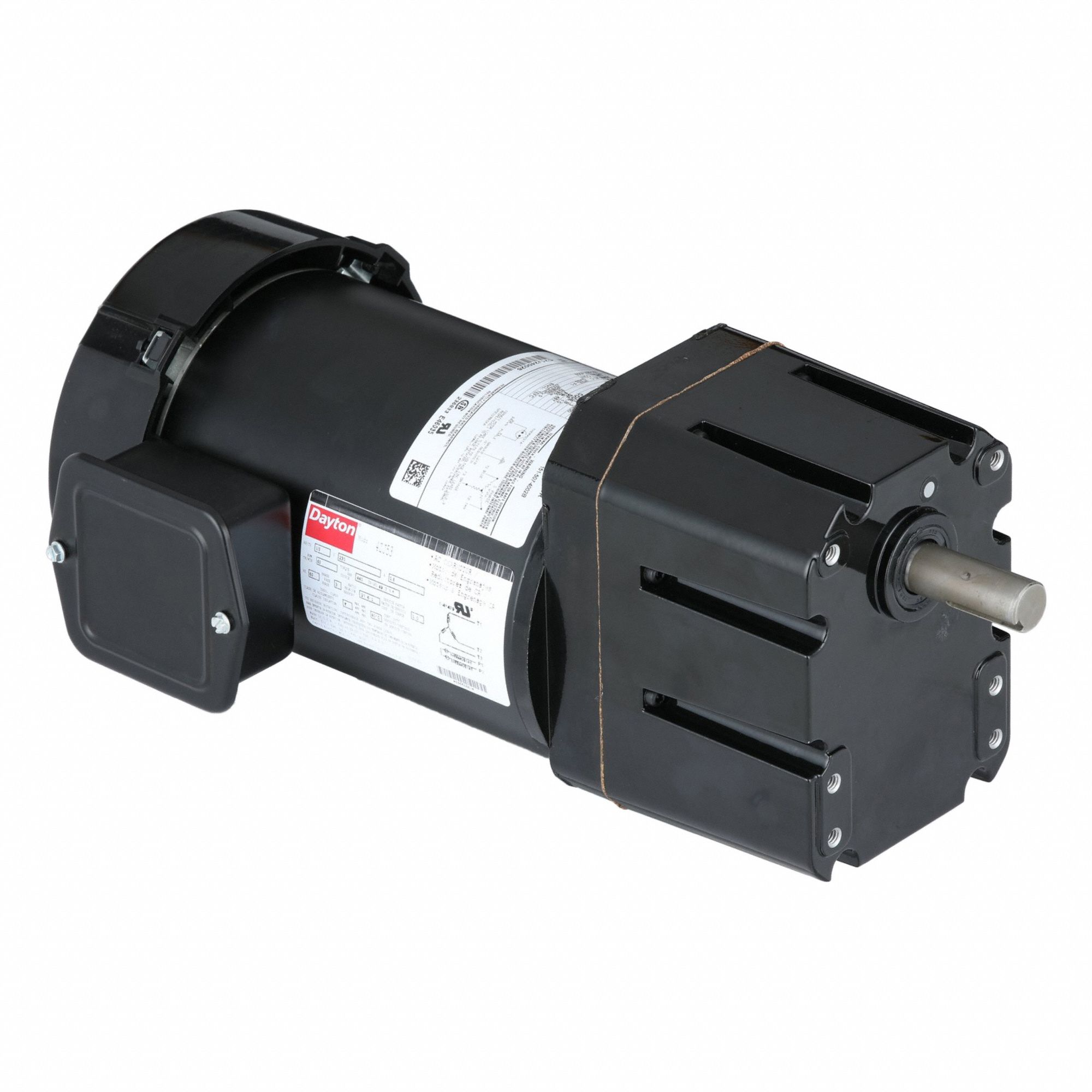AC Gearmotor: Parallel, Single Output Shaft, 3-Phase, TEFC, 63.1 RPM, 440 in-lb Max Torque