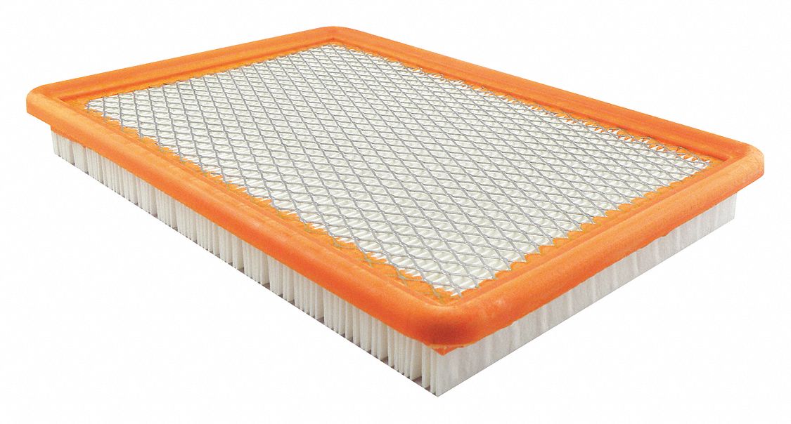 Automotive Air Filter: Panel, Engine, Rectangular, Panel, 11 29/32 in Overall Lg
