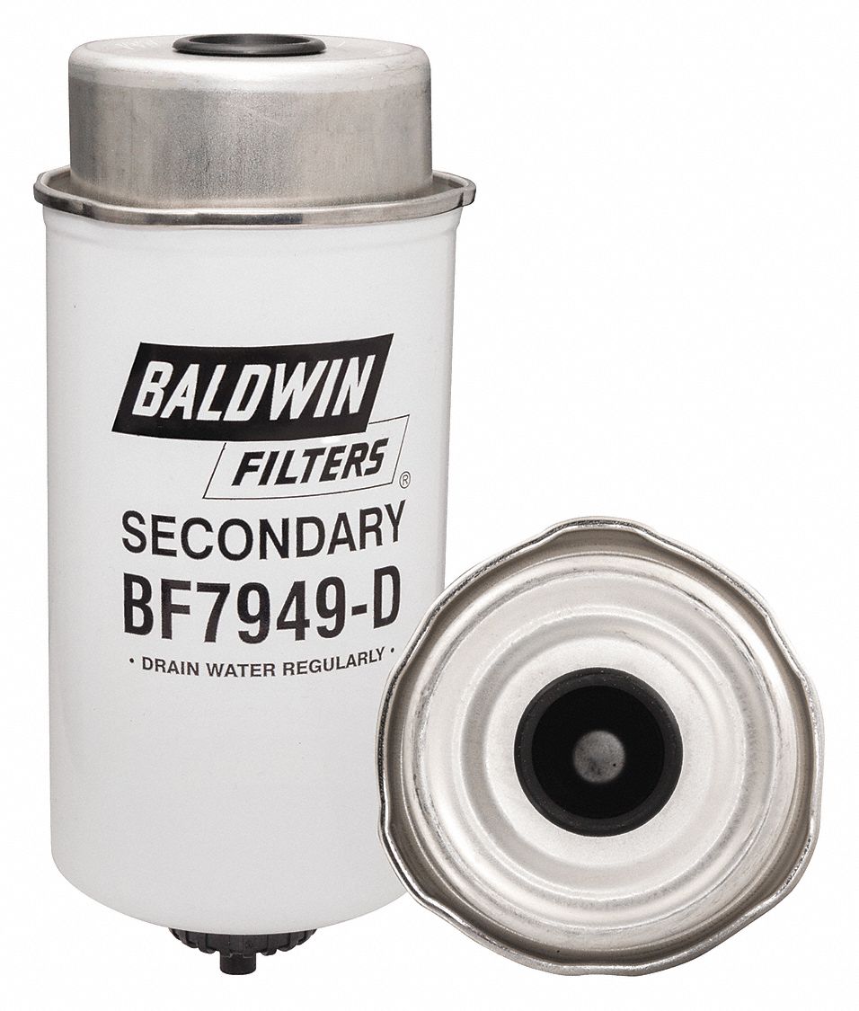 Fuel Filter: Cartridge, 7 11/16 in Overall Lg, 3 1/2 in Outside Dia, Cellulose