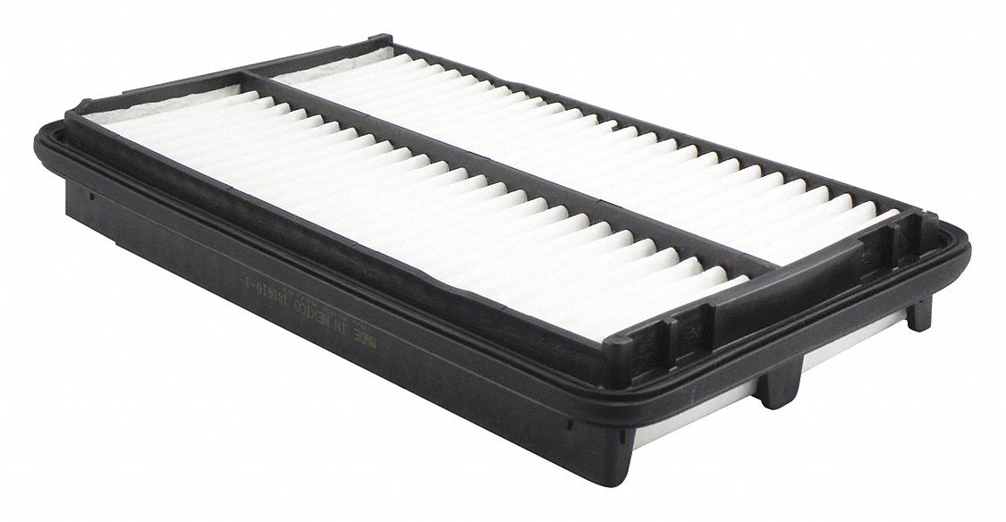 Automotive Air Filter: Panel, Engine, Rectangular, Panel, 10 25/32 in Overall Lg