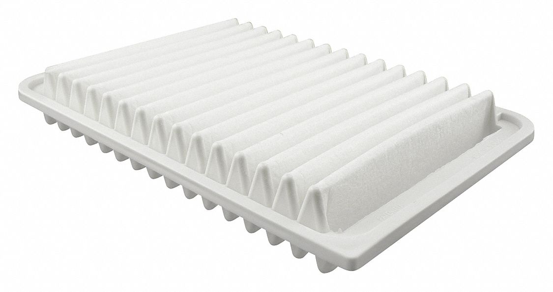 Automotive Air Filter: Panel, Engine, Rectangular, Panel, 11 17/32 in Overall Lg