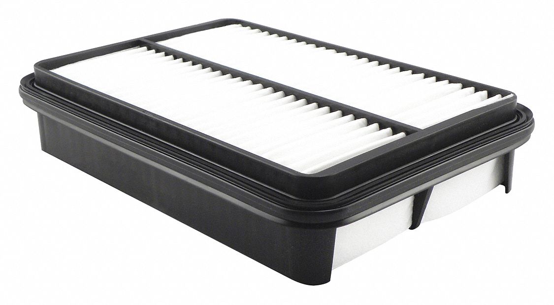 Automotive Air Filter: Panel, Engine, Rectangular, Panel, 9 27/32 in Overall Lg
