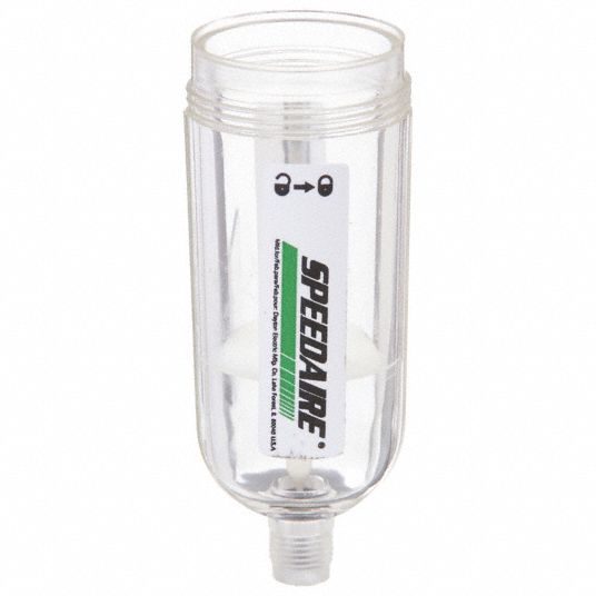 SPEEDAIRE Filter Drain Kit: Polycarbonate, Miniature, 4ZK17