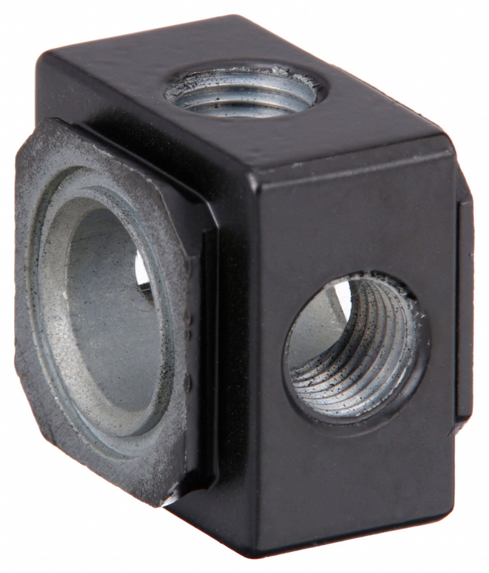 Porting Block: 1/4 in NPT, Zinc, Compact, 4ZK28