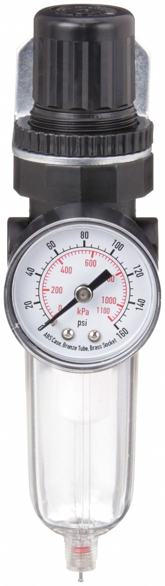 SPEEDAIRE Filter-Regulator: 1/4 in NPT, 14 cfm, 5 micron, 5 psi to 125 psi,  150 psi Max Op Pressure