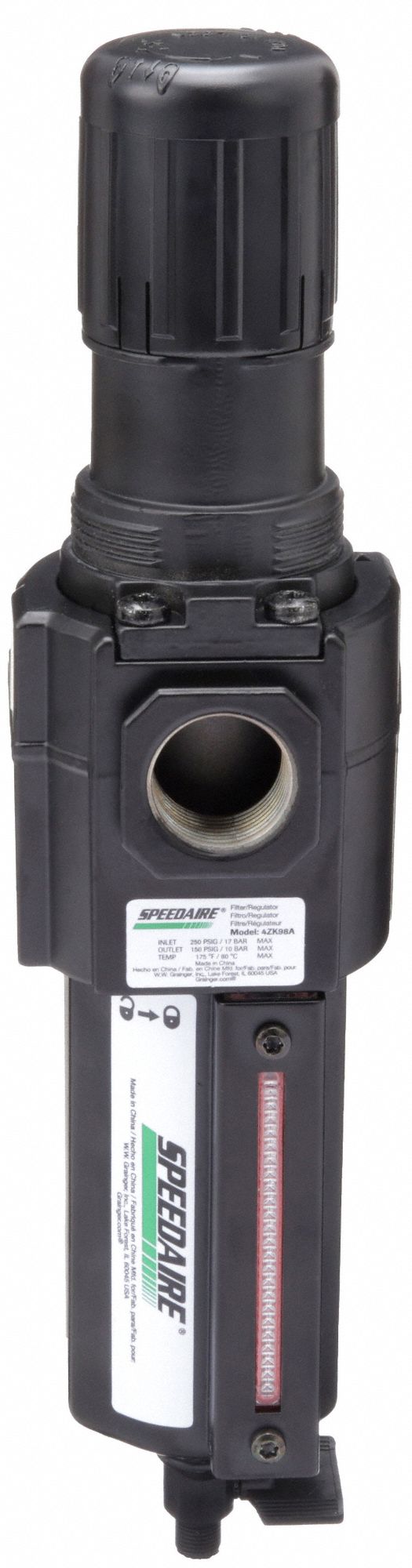 SPEEDAIRE, 3/4 in NPT, 212 cfm, Filter-Regulator - 4ZK98|4ZK98