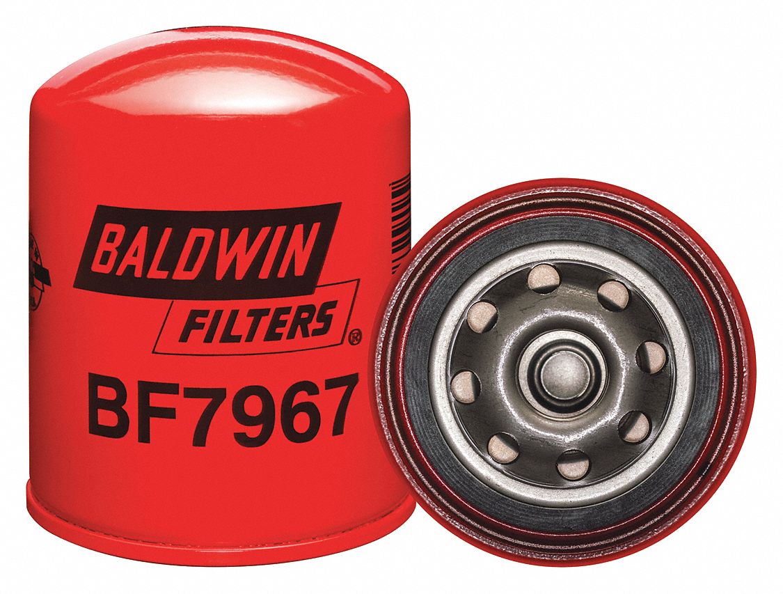 Fuel Filter: Spin-On, 3 1/8 in Outside Dia, 3/4"-16 Thread Size, Cellulose, Hino