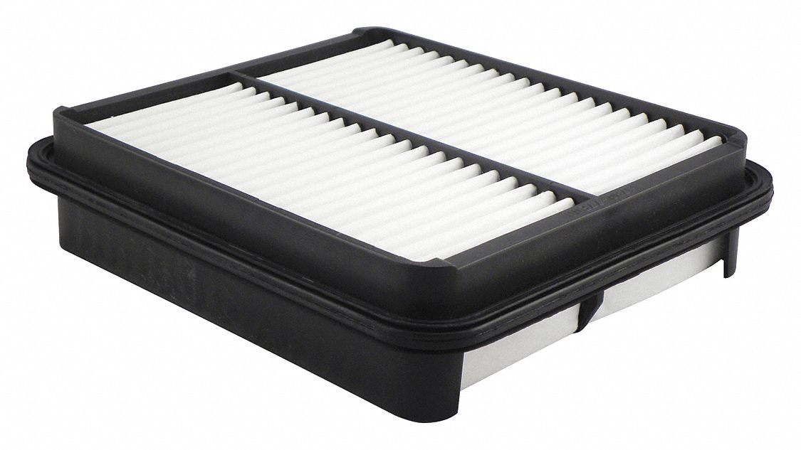 Automotive Air Filter: Panel, Engine, Rectangular, Panel, 9 1/16 in Overall Lg