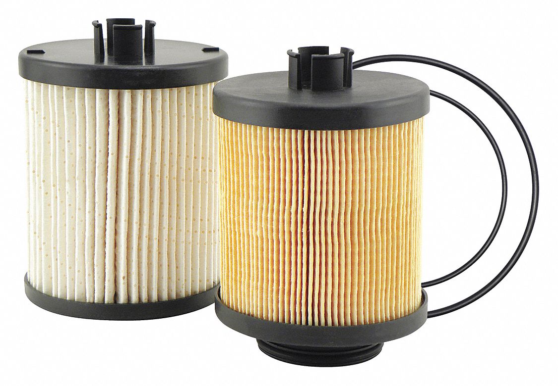 Fuel Filter: Cartridge, 3 5/16 in Outside Dia, 1 5/8 in Inside Dia, Diesel Fuel
