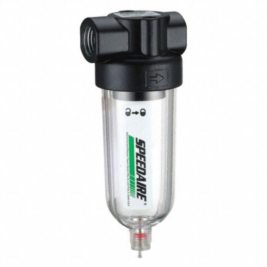 SPEEDAIRE Compressed Air Filter Particulate, 1/4 in NPT, 5 micron, 26