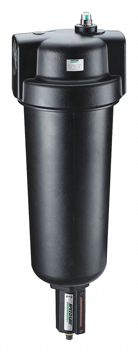 Pneumatic Oil Filter: Coalescing, 2 in NPT, 0.01 micron, 600 cfm, 250 psi Max Op Pressure