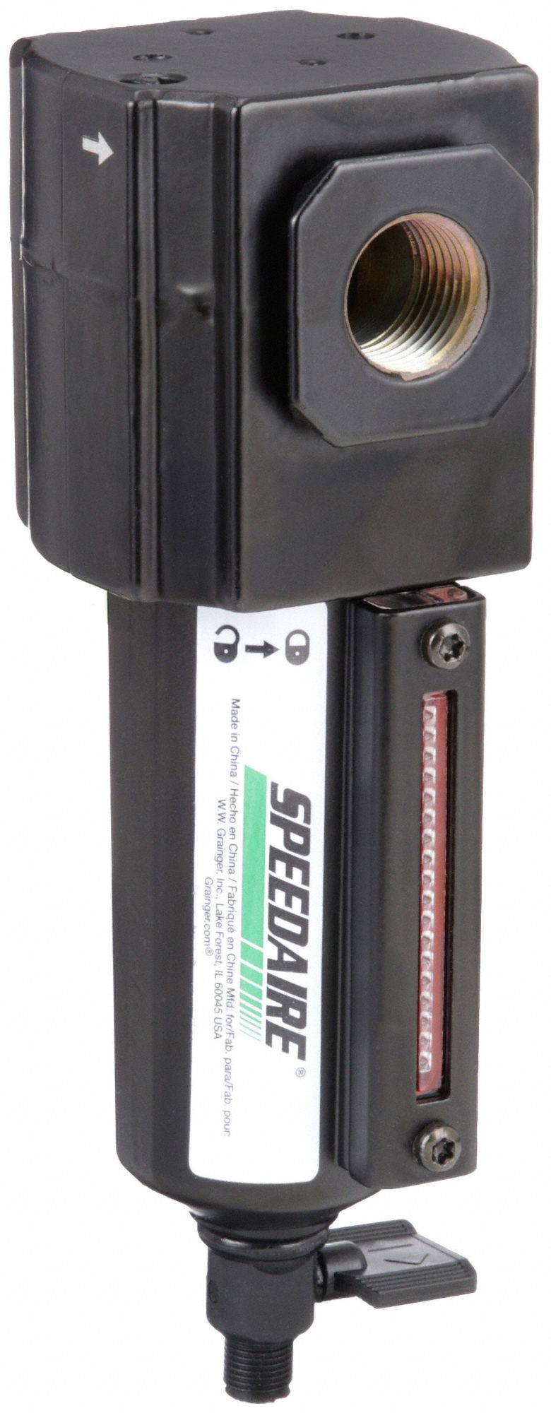 SPEEDAIRE Compressed Air Filter Particulate, 1/2 in NPT, 5 micron, 70