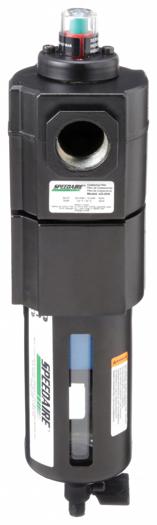 SPEEDAIE 4ZL44 Modula Pneumatic Oil Filte 150 PSI 3/8" NPT