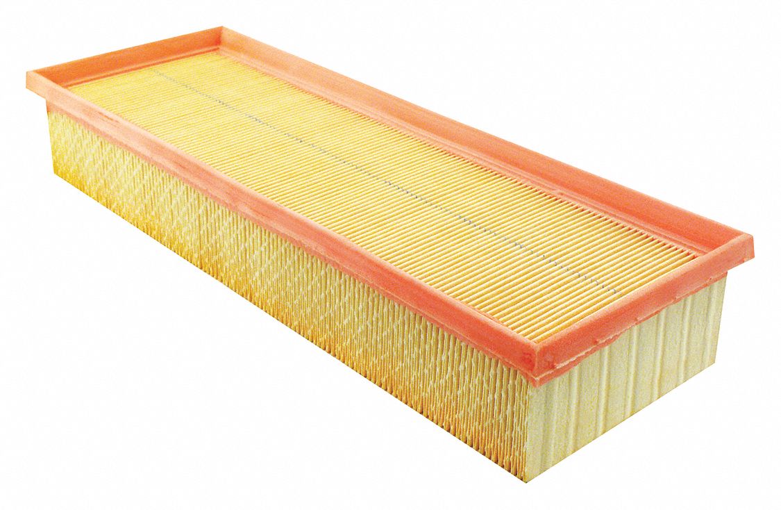 Automotive Air Filter: Panel, Engine, Rectangular, Panel, 13 7/8 in Overall Lg