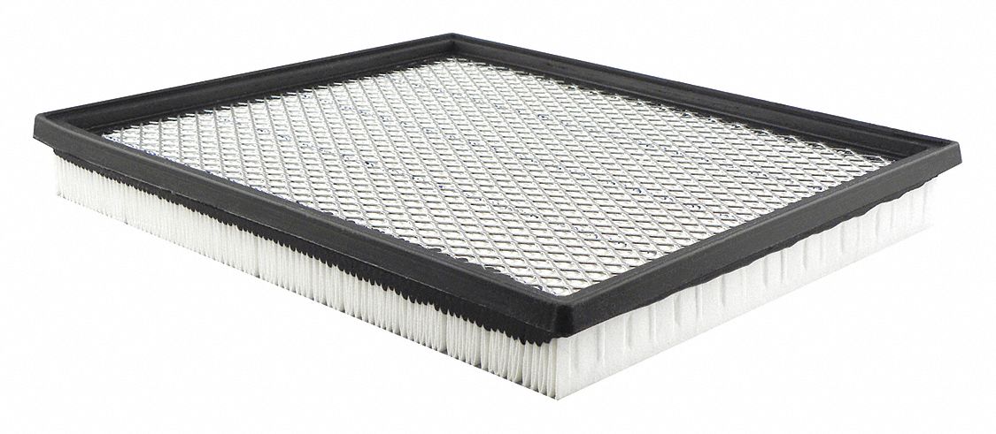 Automotive Air Filter: Panel, Engine, Rectangular, Panel, 11 3/8 in Overall Lg