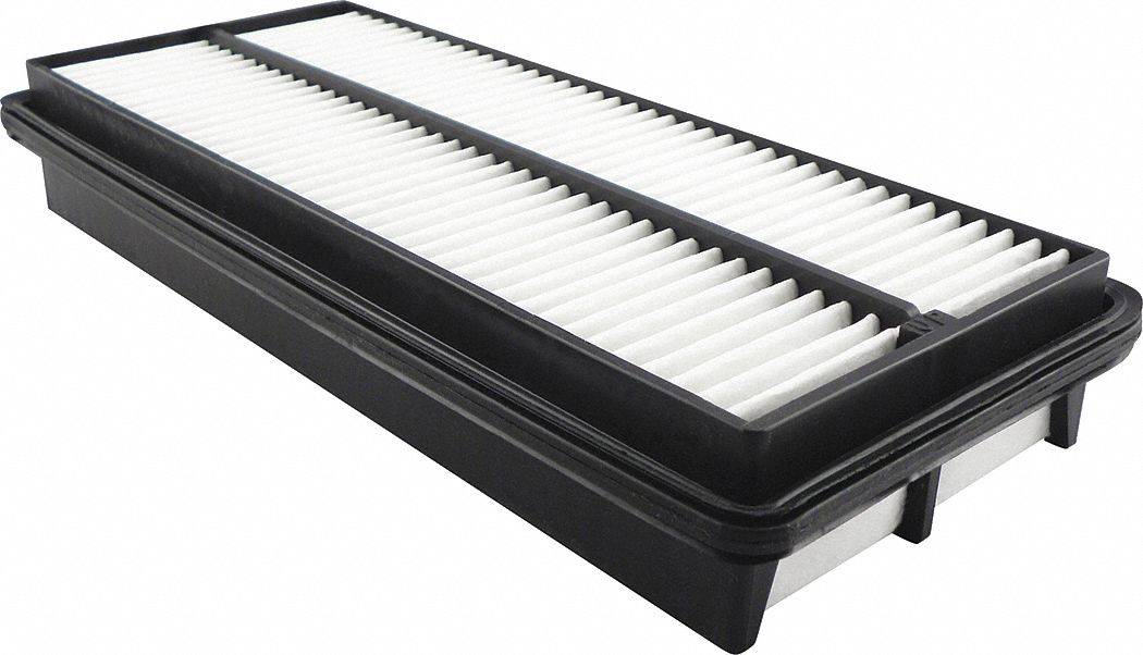 Automotive Air Filter: Panel, Engine, Rectangular, Panel, 12 27/32 in Overall Lg