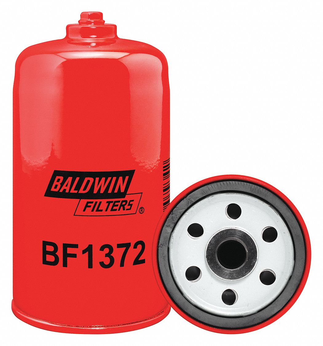 Fuel Filter: Spin-On, 3 1/16 in Outside Dia, M16-1.50 Thread Size, Cellulose