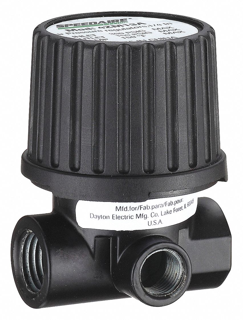SPEEDAIRE Compressed Air Regulator Zinc, 1/4 in NPT, 12 cfm, 300 psi