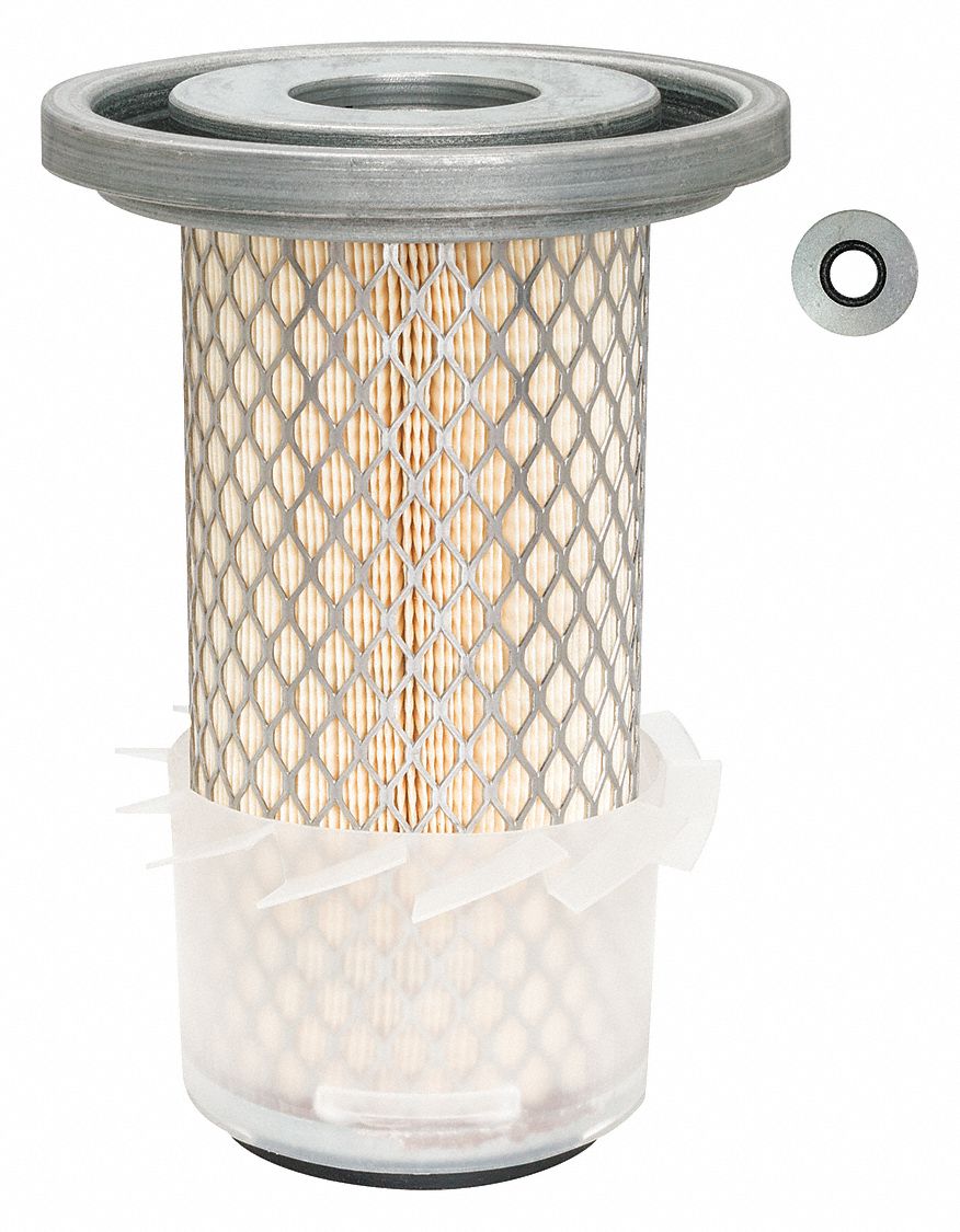 Automotive Air Filter: Round-Oval, Engine, Round, Axial Seal, 13/32 in Inside Dia