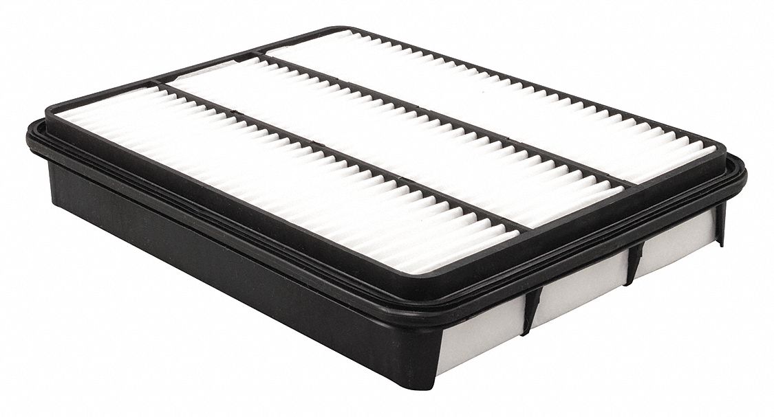 Automotive Air Filter: Panel, Engine, Rectangular, Panel, 12 1/4 in Overall Lg