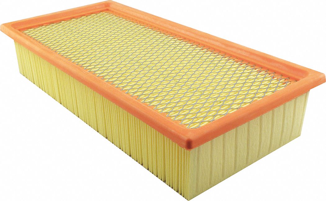 Automotive Air Filter: Panel, Engine, Rectangular, Panel, 14 23/32 in Overall Lg