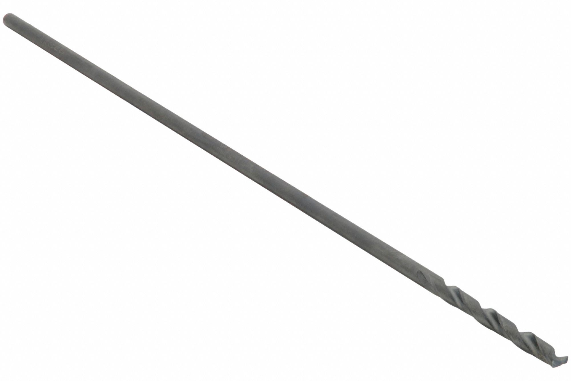 EXTRA LONG DRILL BIT, ¼ IN DRILL BIT SIZE, 2¾ IN FLUTE L, ¼ IN SHANK DIAMETER, HSS