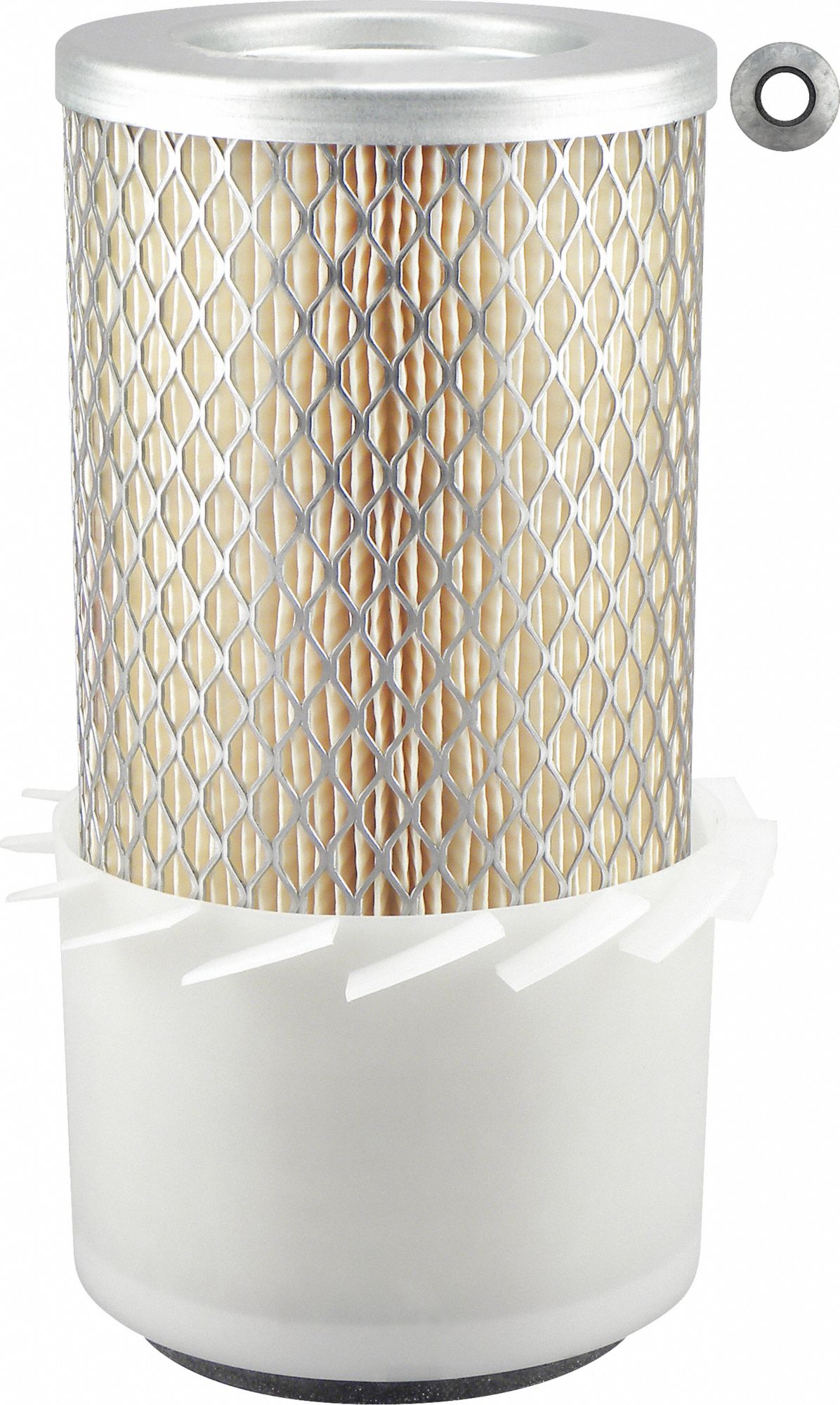 Automotive Air Filter: Round-Oval, Engine, Round, Axial Seal, 4 3/32 in Outside Dia