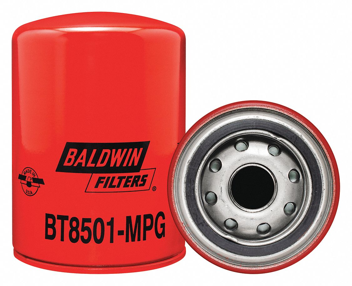 Hydraulic Filter: Hydraulic Fluid, 1-12 Thread Size, Spin-On, 3 11/16 in Outside Dia