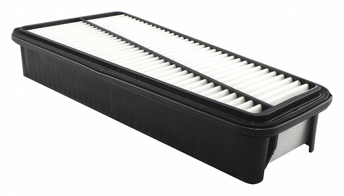 Automotive Air Filter: Panel, Engine, Rectangular, Panel, 13 31/32 in Overall Lg