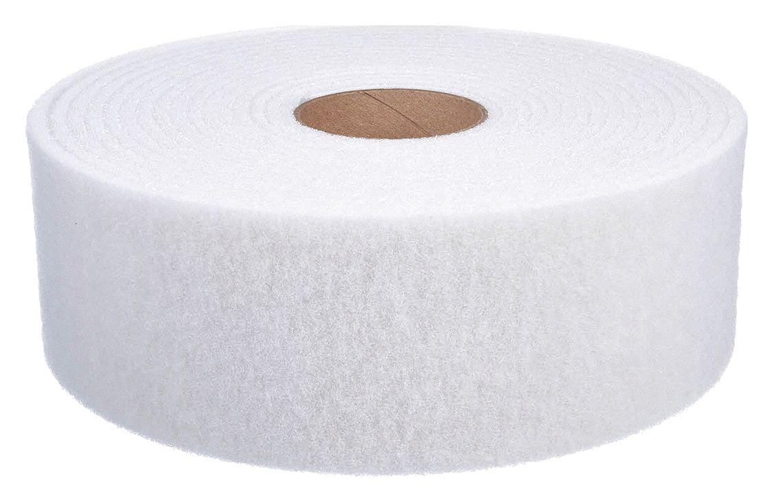 Surface Conditioning Roll: 4 in W x 30 ft L, Talc, Ultra Fine, White, CF-RL, Ultra Fine