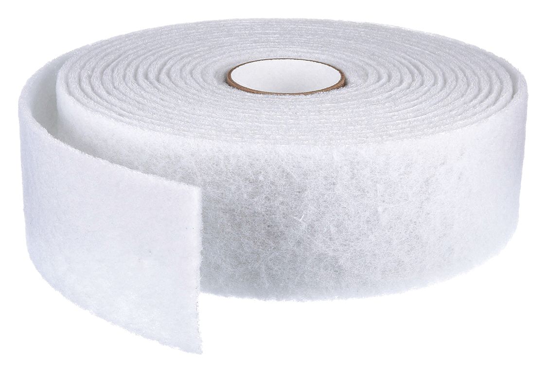 SURFACE CONDITIONING ROLL, 4 IN W X 30 FT L, FLINT, SUPER FINE, WHITE, CF-RL