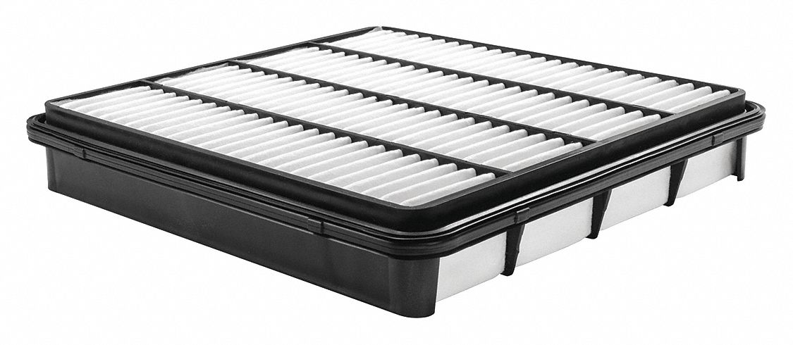 Automotive Air Filter: Panel, Engine, Rectangular, Panel, 12 7/16 in Overall Lg
