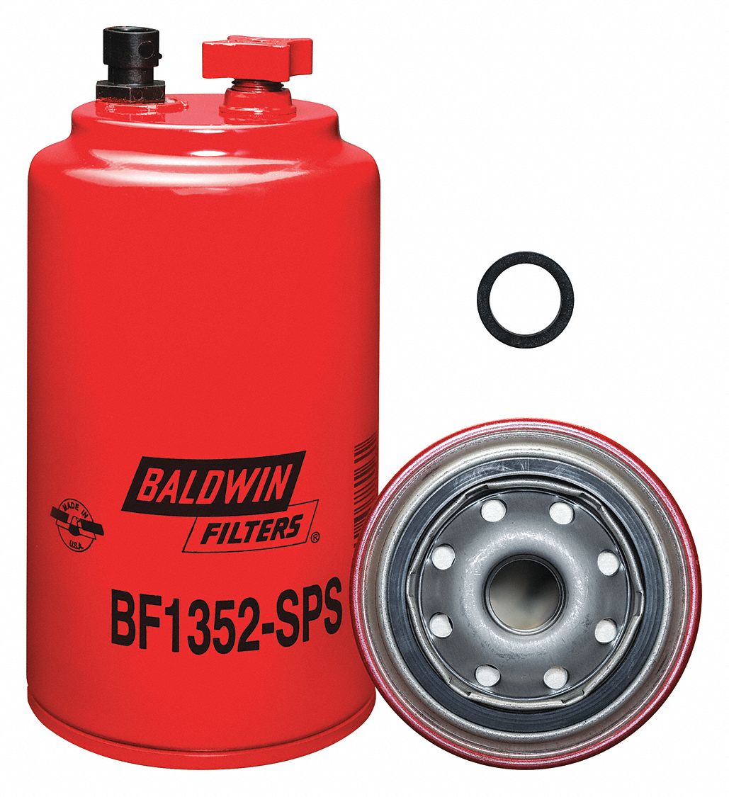 Fuel Filter: Spin-On, 3 11/16 in Outside Dia, M20-1.50 Thread Size, Cellulose