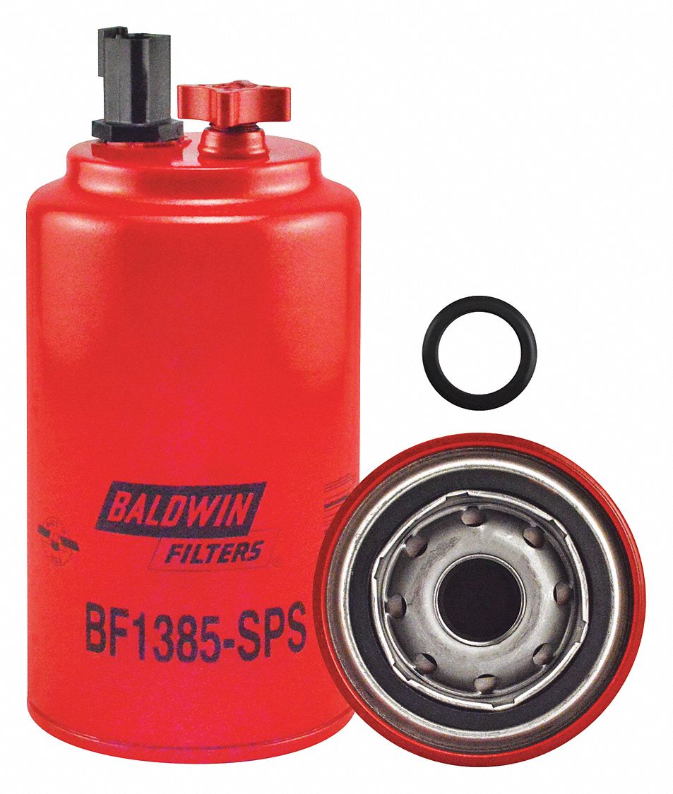 Fuel Filter: Spin-On, 3 11/16 in Outside Dia, 1"-14 Thread Size, Cellulose, Case IH