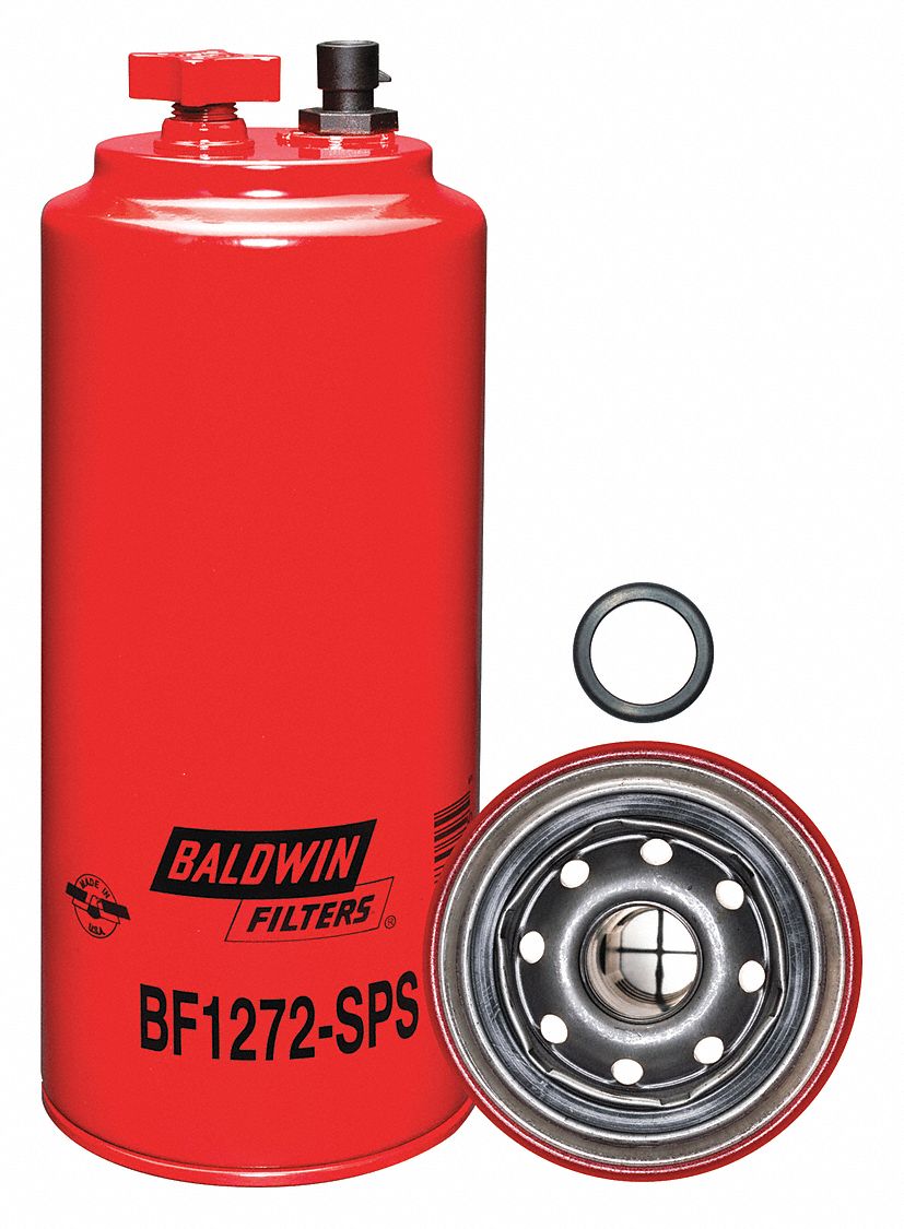 Fuel Filter: Spin-On, 3 11/16 in Outside Dia, 1"-14 Thread Size, Cellulose, Cummins