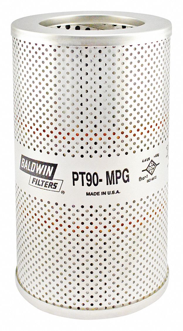 Hydraulic Filter: Hydraulic Fluid, Cartridge, 3 3/8 in Inside Dia, 9 in Overall Ht