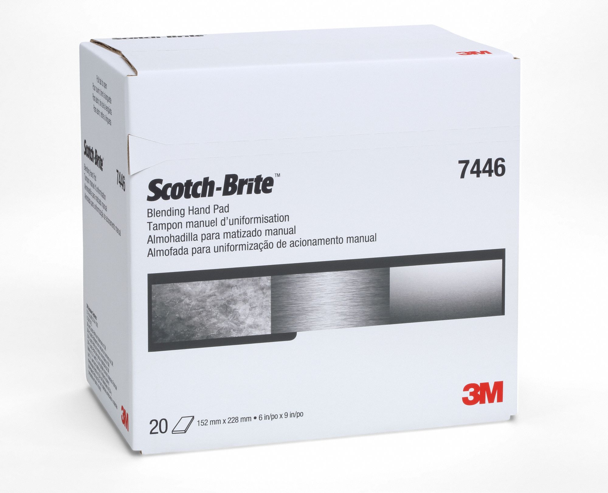 SCOTCHBRITE Sanding Hand Pad 9 in Lg, 6 in Wd, Coated, Silicon