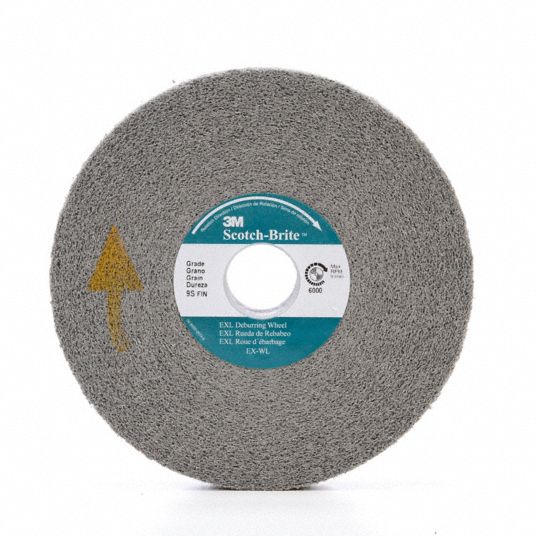 SCOTCH-BRITE Convolute Wheel: 6 in Dia x 1 in W, 1 in Arbor, Silicon  Carbide, Fine, Hard (9), XL-WL