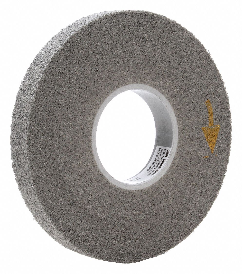 Convolute Wheel: 8 in Dia x 1 in W, 3 in Arbor, Silicon Carbide, Fine, Hard (9), XL-WL